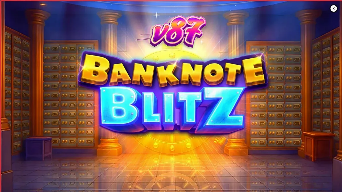 Tampilan visual brankas mewah dalam permainan slot Banknote Blitz